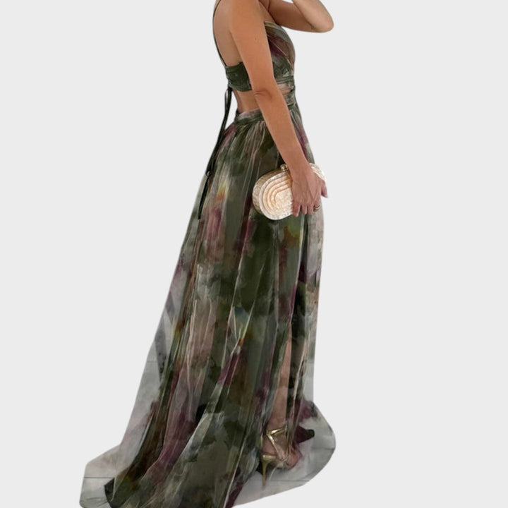 Mia - Cvetna Maki Obleka za Brezskrbno Eleganco