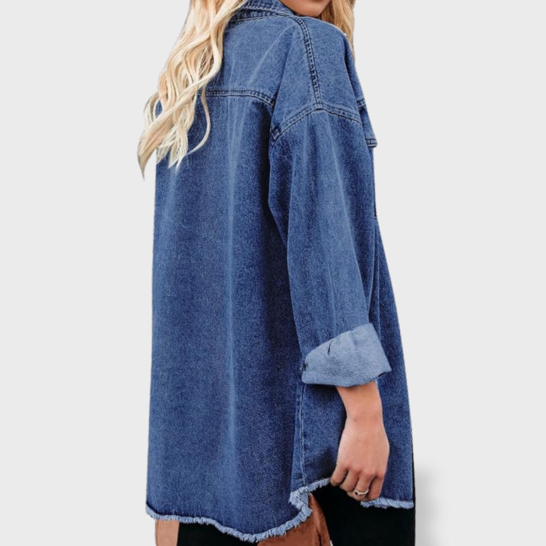 Jelena - Oversize ženska jakna iz džinsa z gumbi