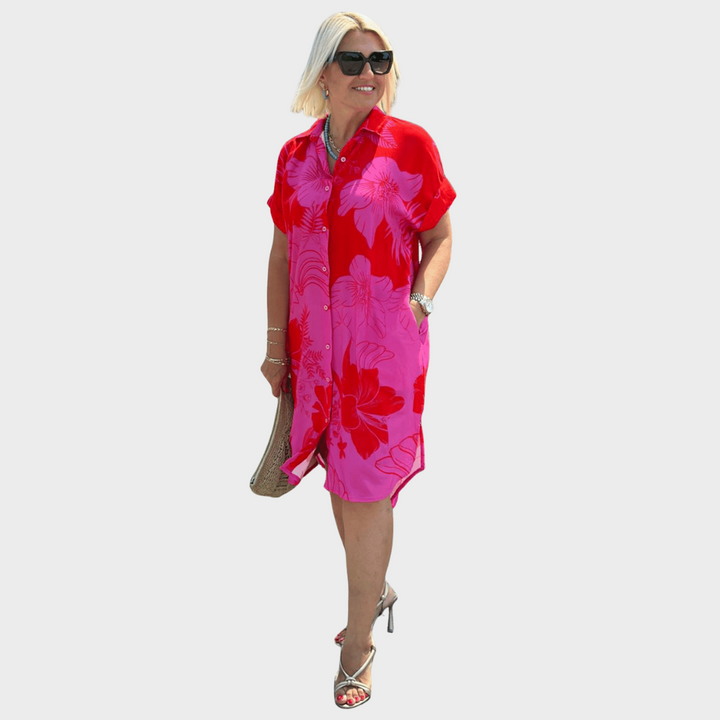 Sara – Obleka s cvetličnim motivom