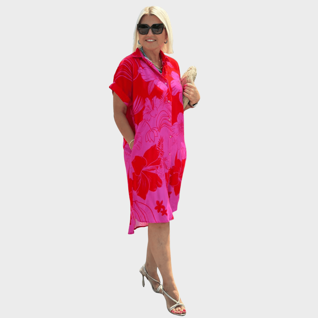 Sara – Obleka s cvetličnim motivom