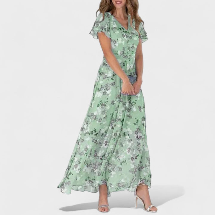 Mila - Elegantna dolga obleka v luksuznem slogu