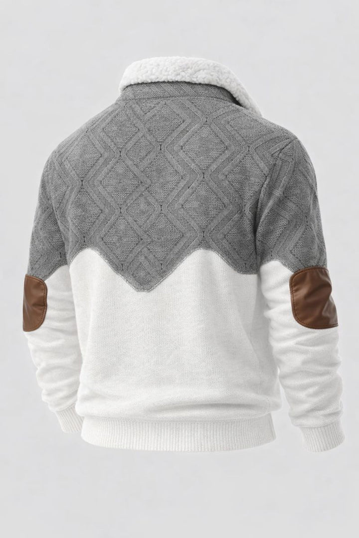 Rok - Kakovostna pletena majica z podlogo in zadrgo