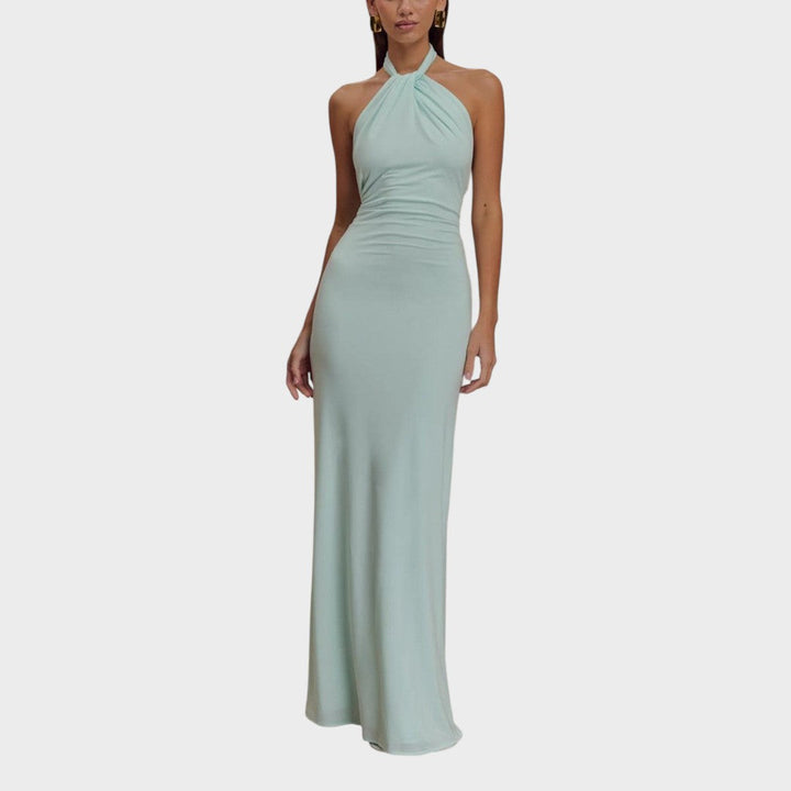 Milica - Slinky Halter Maxi Obleka