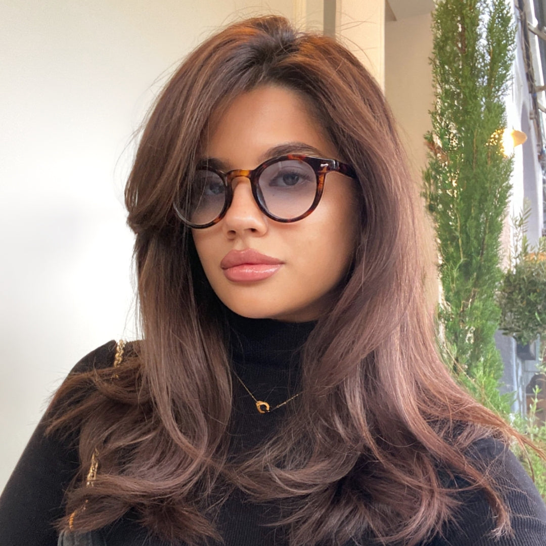 Elizabeta - Očala Z Modrim Tortoise Vzorcem