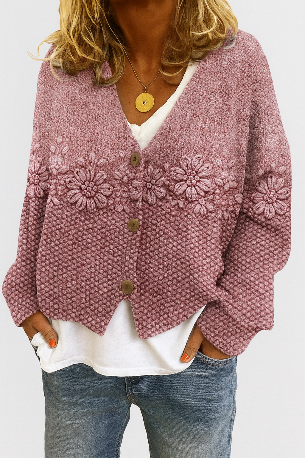 Sveta - Klasični cvetlični kardigan