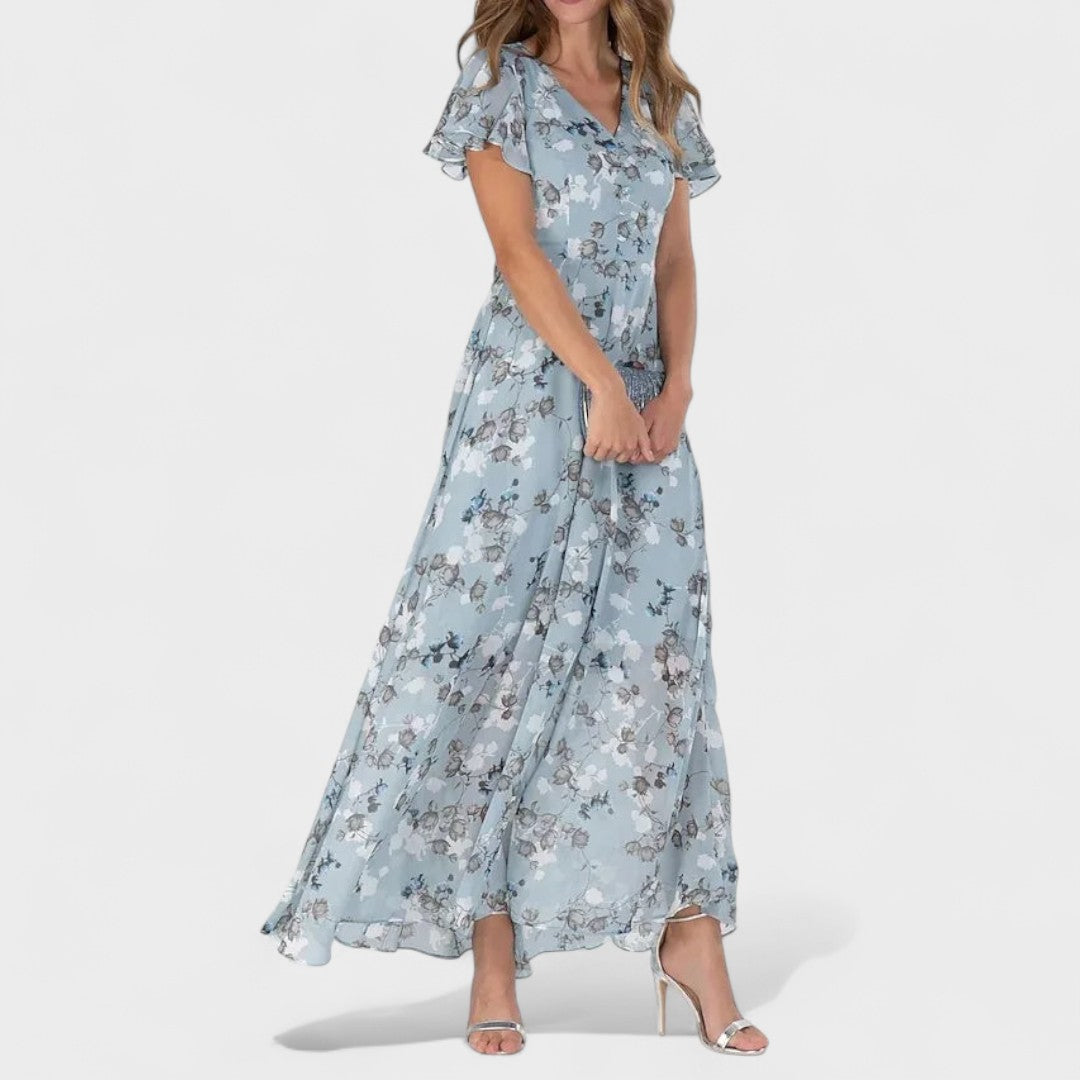 Mila - Elegantna dolga obleka v luksuznem slogu