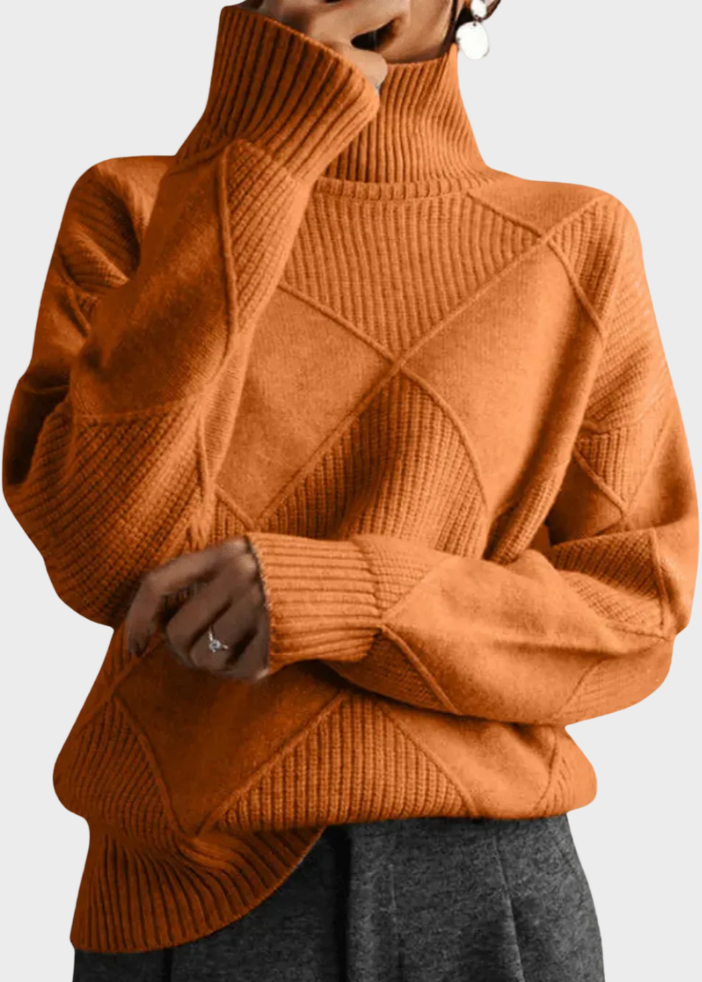 Jana - pulover z visokim ovratnikom iz luksuznega kašmirja