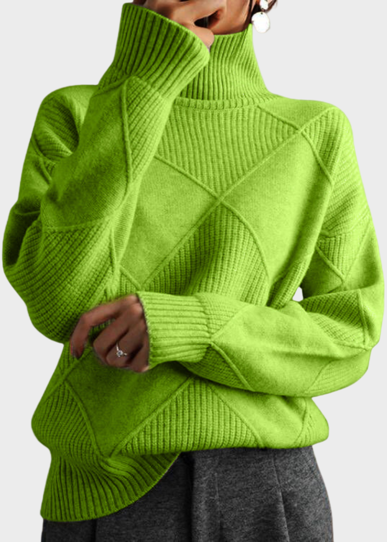 Jana - pulover z visokim ovratnikom iz luksuznega kašmirja