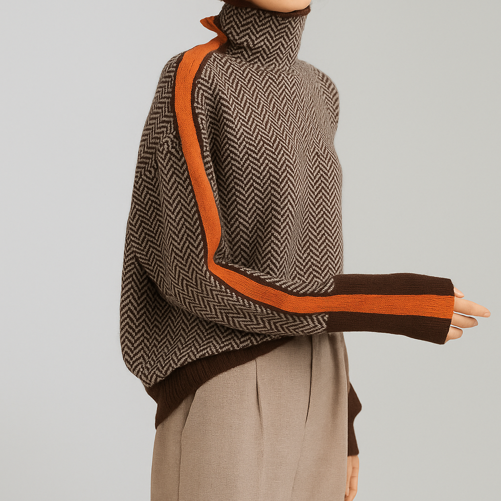 Ema - Visoko ovratni pulover z udobjem