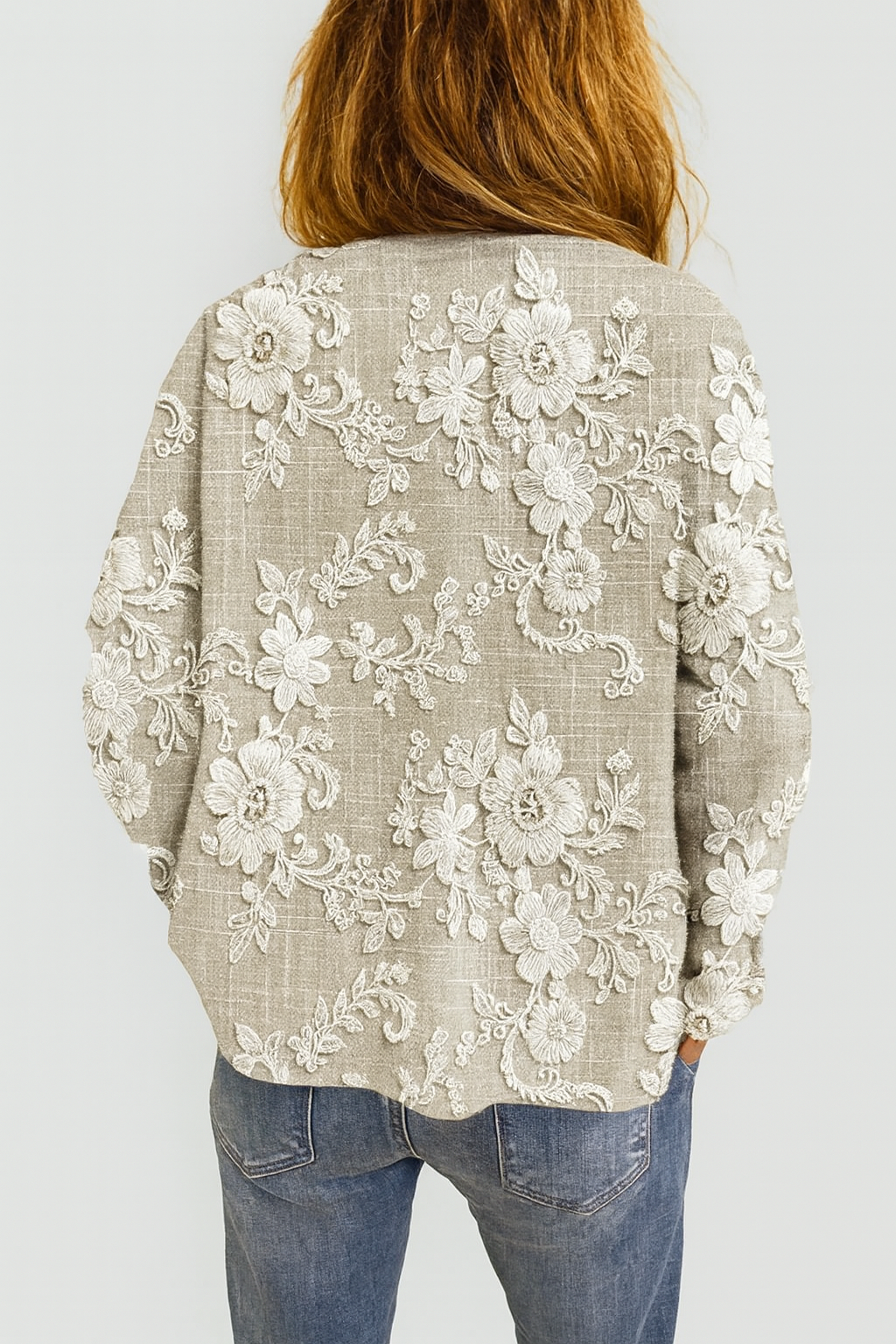 Sveta - Klasični cvetlični kardigan