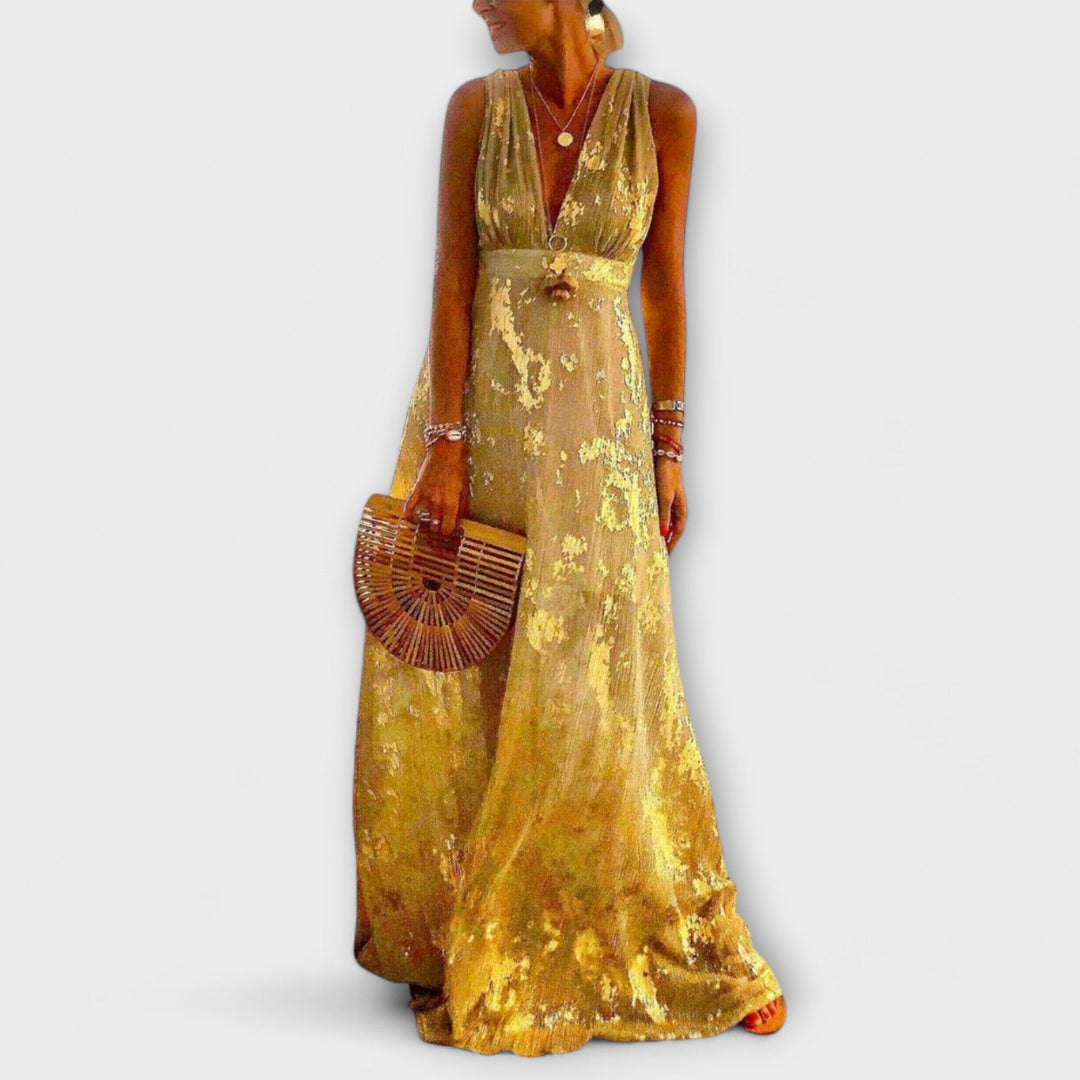 Tatiana - Eleganten V-izrez Obleka