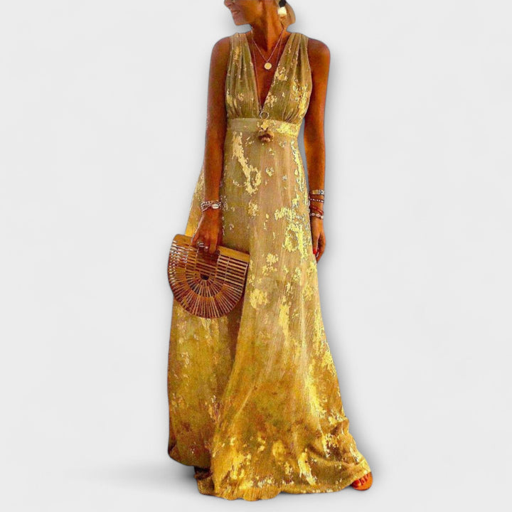 Tatiana - Eleganten V-izrez Obleka