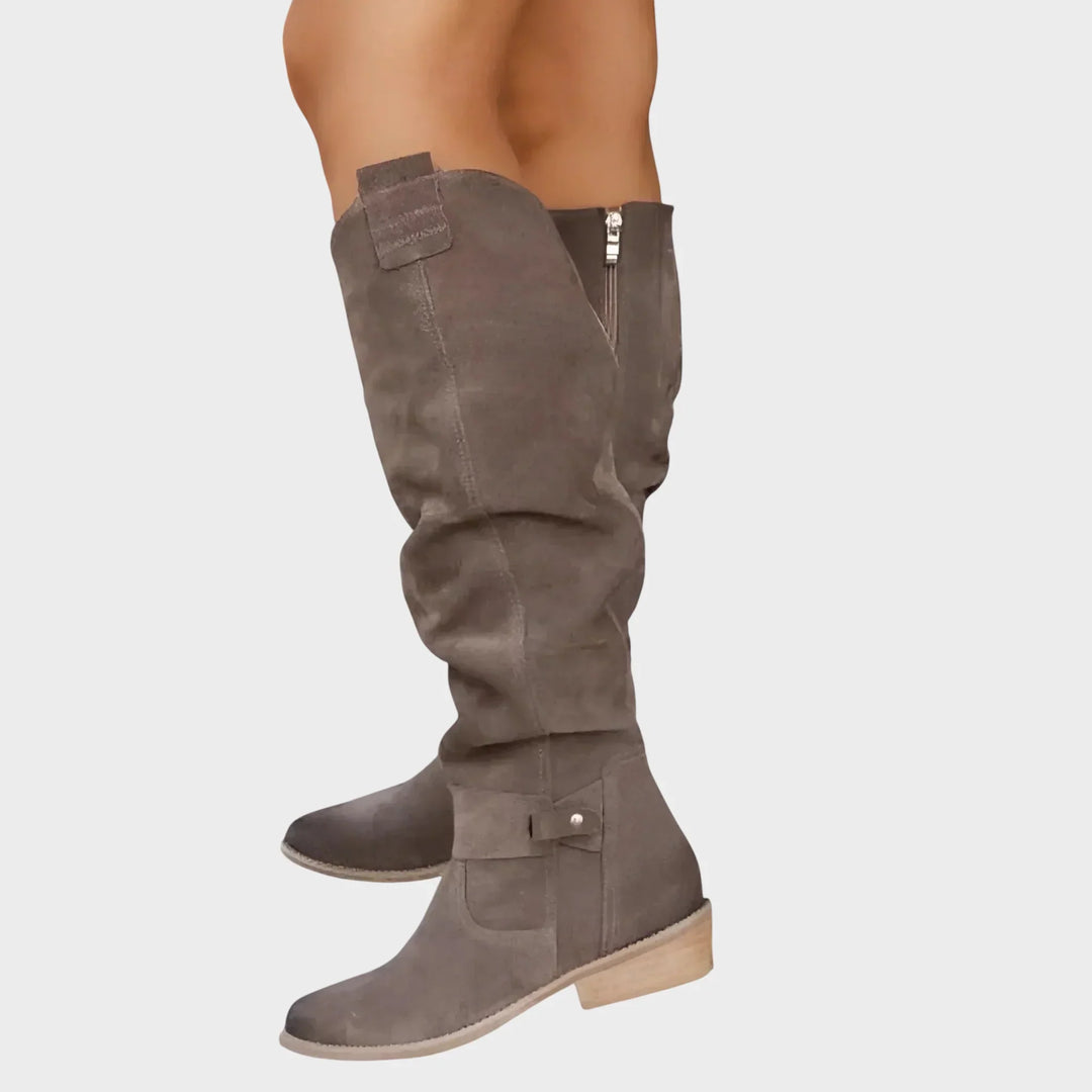 Belin - Škornji Do Kolen Z Zadrgo Za Enostavno Obuvanje