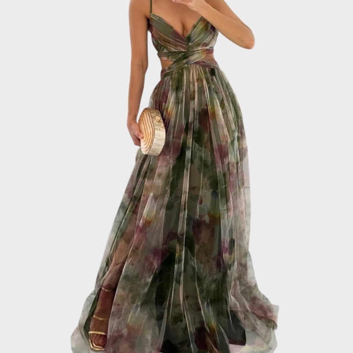 Mia - Cvetna Maki Obleka za Brezskrbno Eleganco