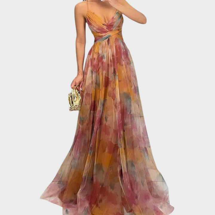 Mia - Cvetna Maki Obleka za Brezskrbno Eleganco