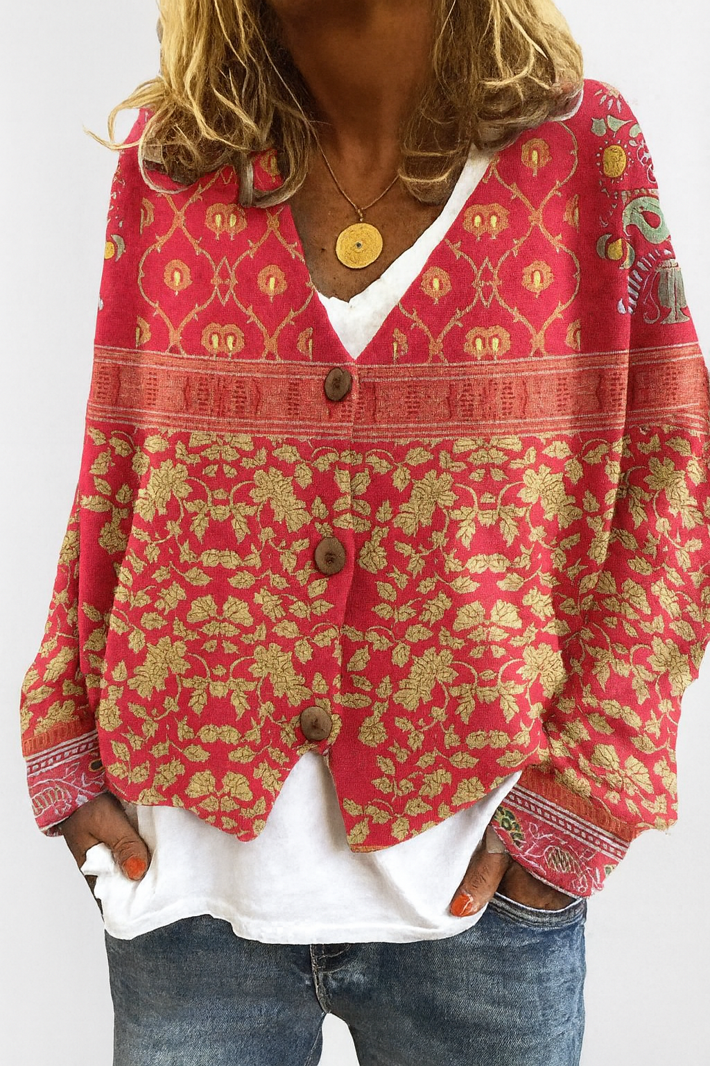 Sveta - Klasični cvetlični kardigan