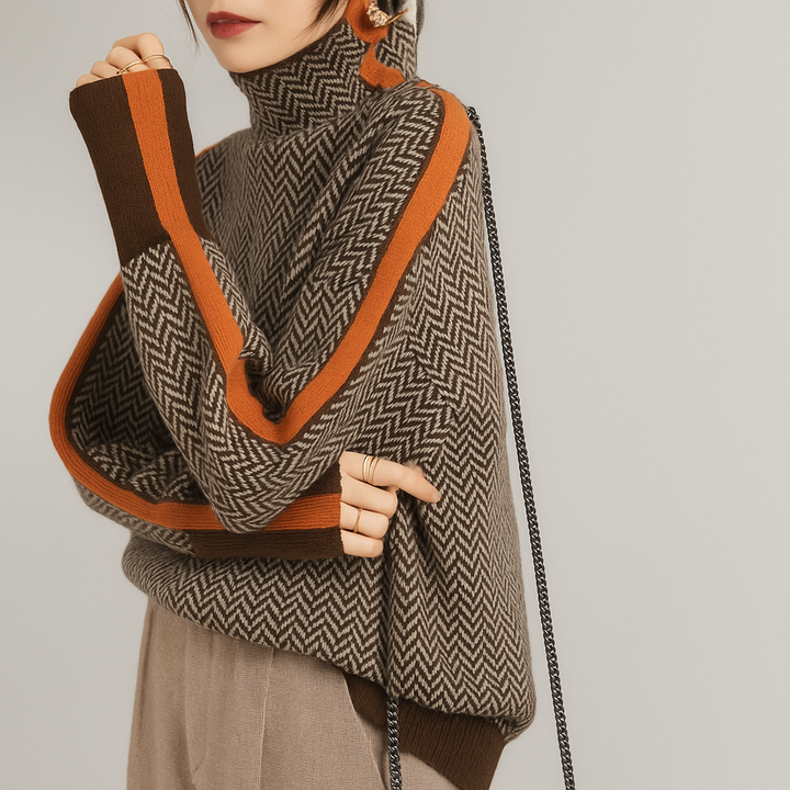 Ema - Visoko ovratni pulover z udobjem