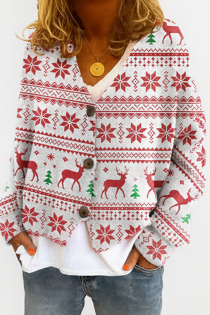 Sveta - Klasični cvetlični kardigan