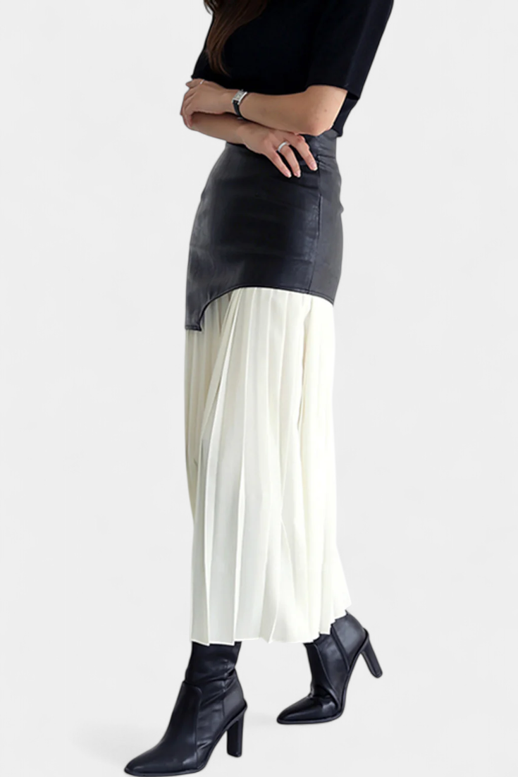 Šana - Maksi šifon suknja z asimetričnim krojem