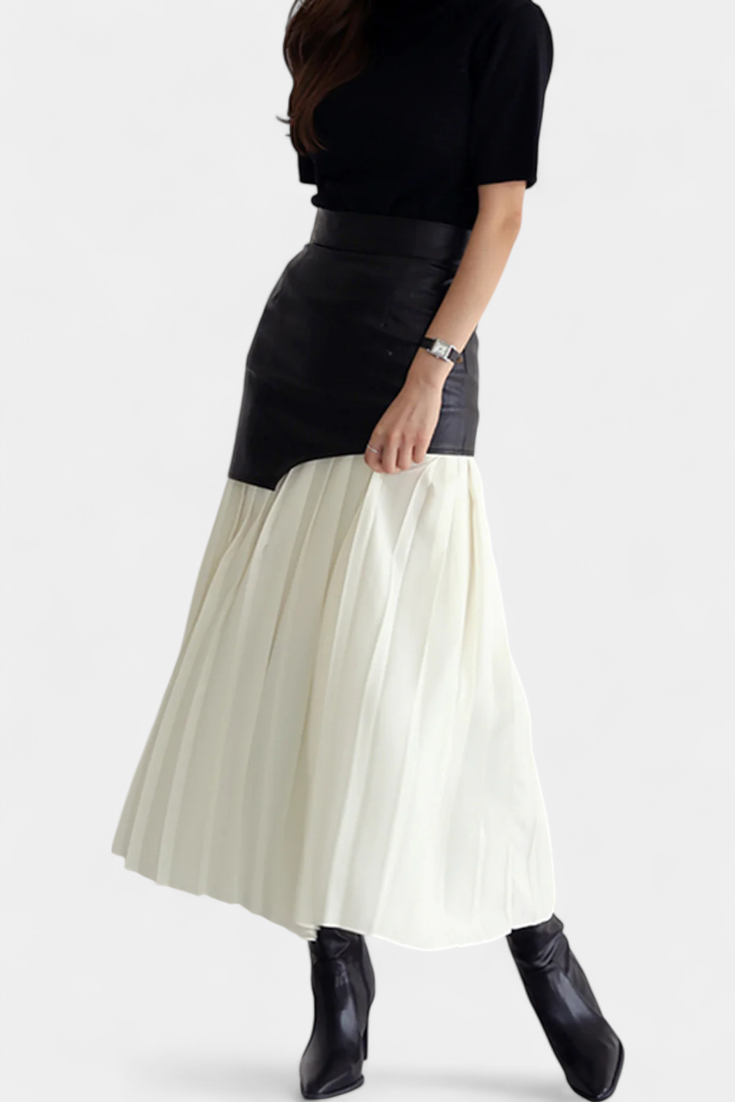 Šana - Maksi šifon suknja z asimetričnim krojem