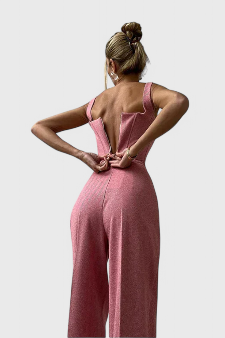 Ciana - Hlačni Kostum z Korzetnim Krojem