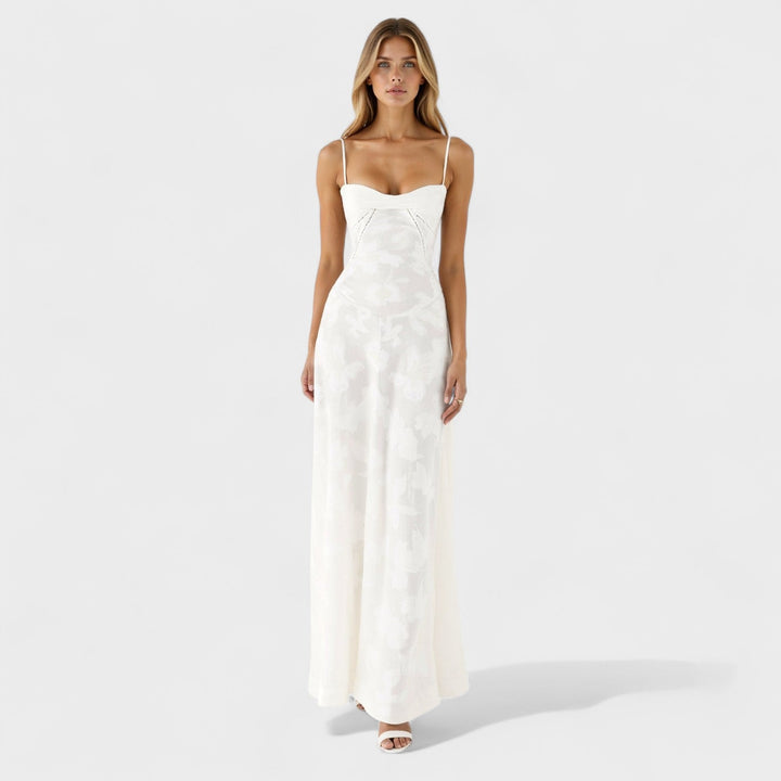 Verona - Cvetlična čipkasta obleka