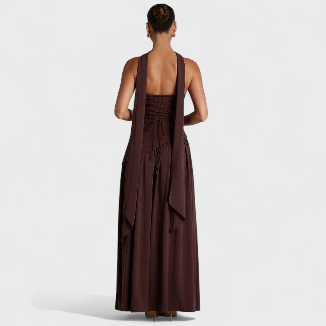 Hana - Elegantna dolga obleka s sofisticiranim krojem