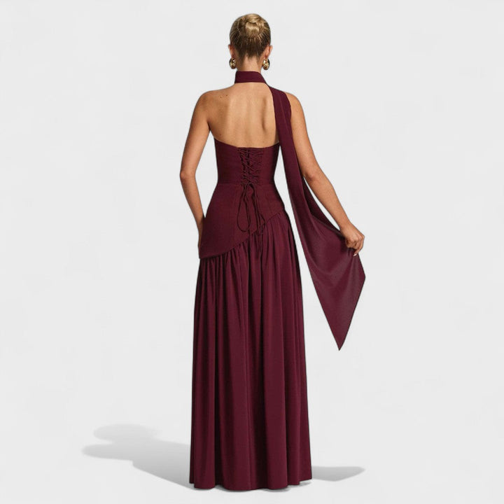 Hana - Elegantna dolga obleka s sofisticiranim krojem