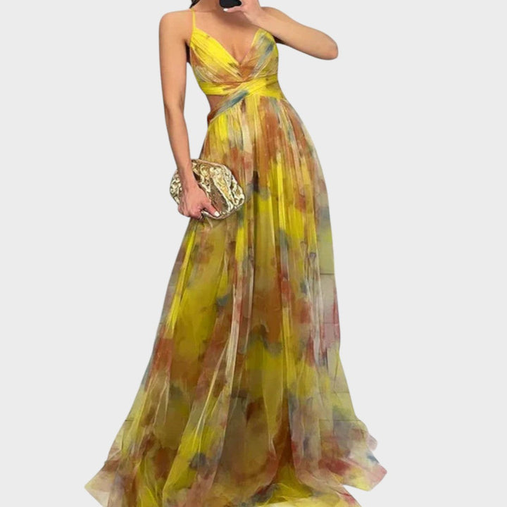 Mia - Cvetna Maki Obleka za Brezskrbno Eleganco