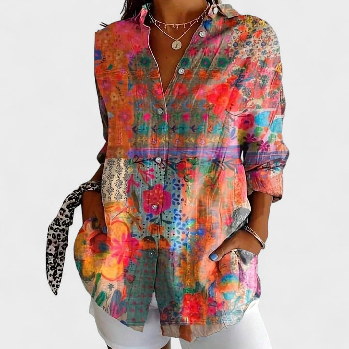 Antonija - Majica s Šarenim Uzorkom