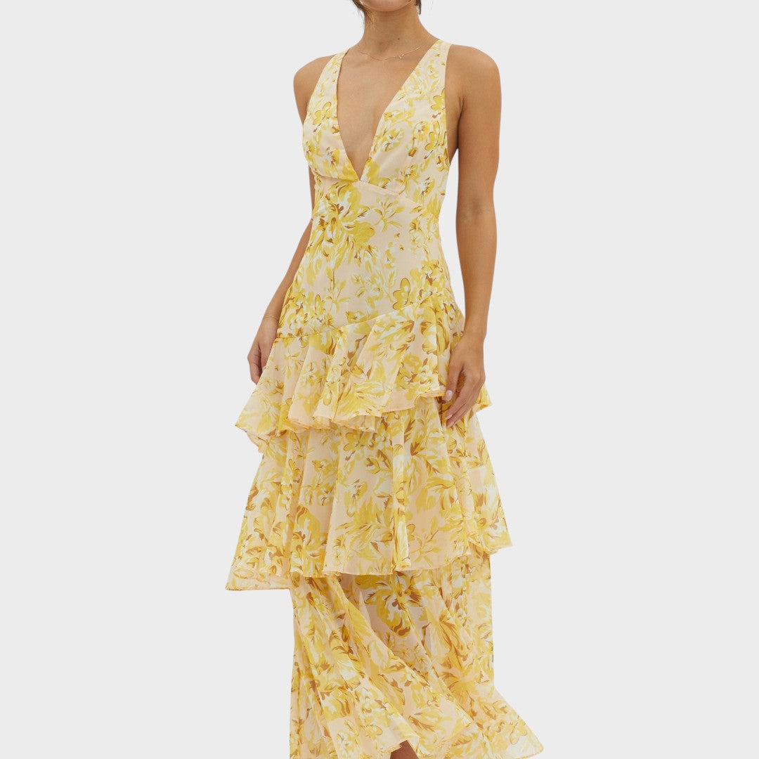 Helena - Midi obleka Bloom Shift