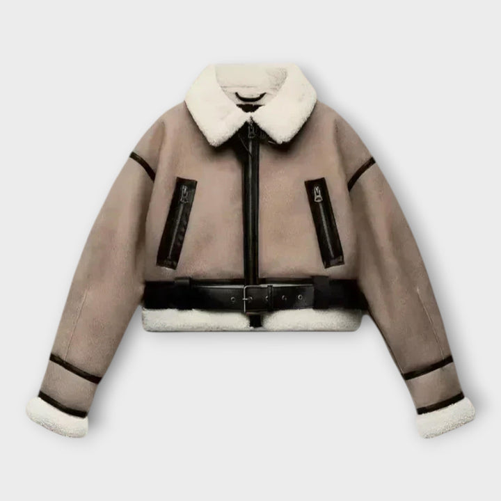 Sabina - Usnjena Jakna Z Podlogo