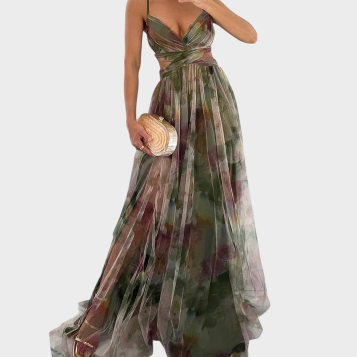 Mia - Cvetna Maki Obleka za Brezskrbno Eleganco