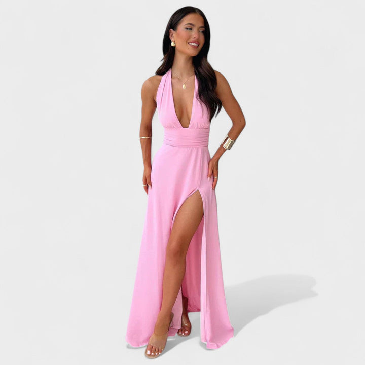 Iva - Elegantna Zračna Obleka s Sofisticiranim Krojem