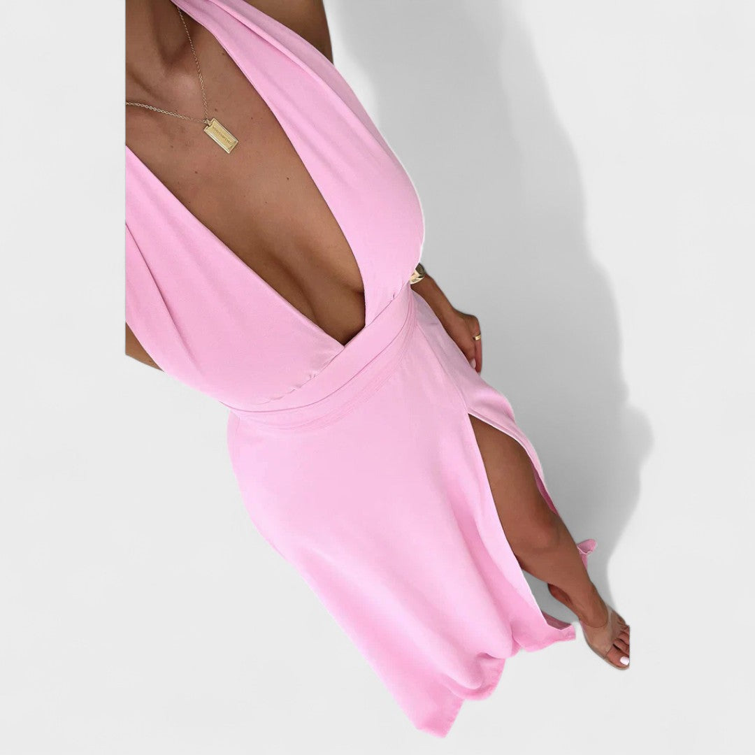 Iva - Elegantna Zračna Obleka s Sofisticiranim Krojem