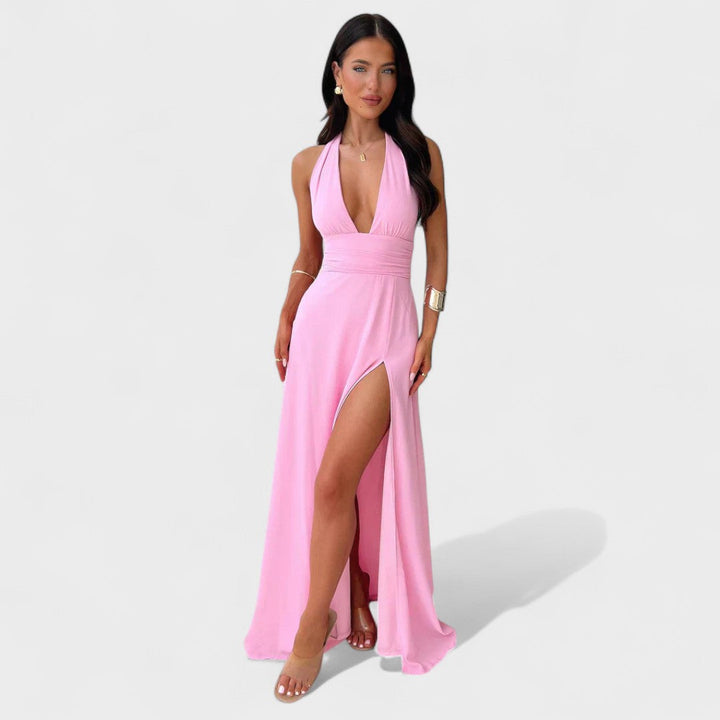 Iva - Elegantna Zračna Obleka s Sofisticiranim Krojem