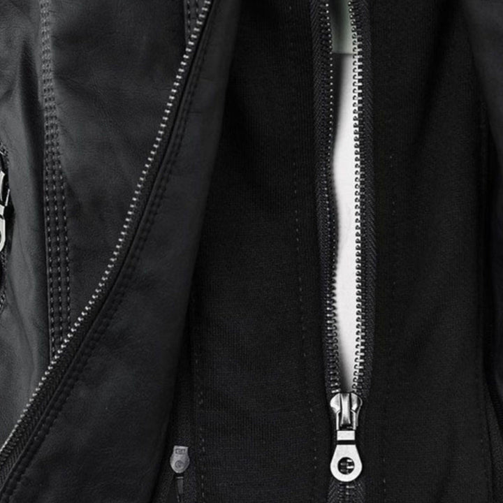 Alenka - Brezčasna Kožna Jakna Za Ženske S Kapuca