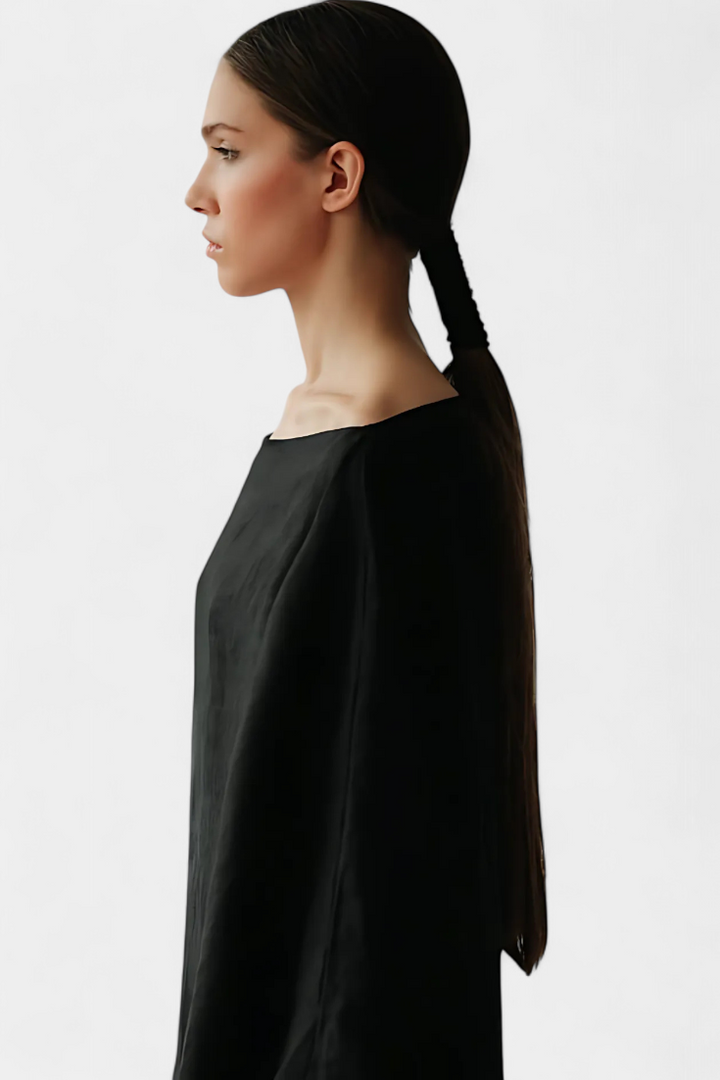 Filipa - Lanena in bombažna kimono obleka s pasom