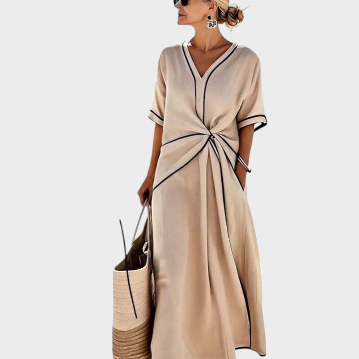 Ema - Poletna črtasta obleka