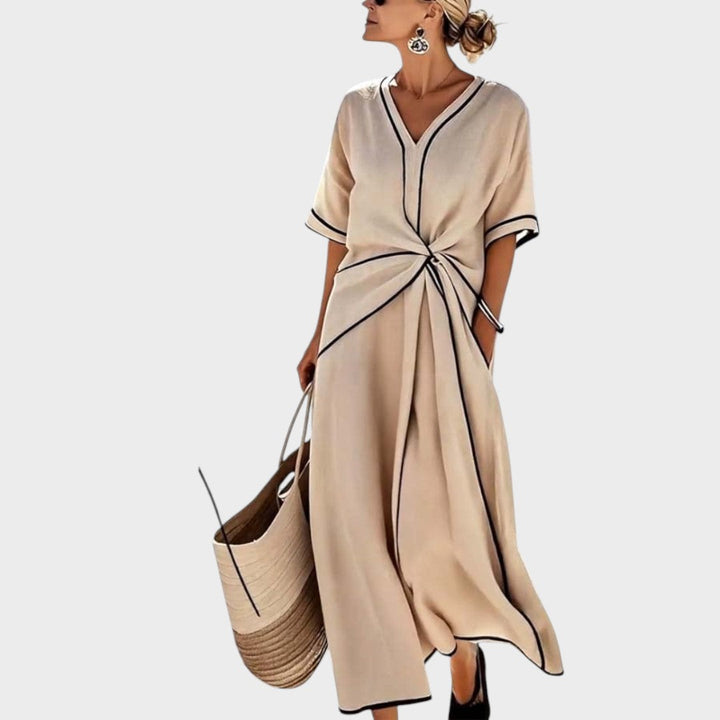 Ema - Poletna črtasta obleka