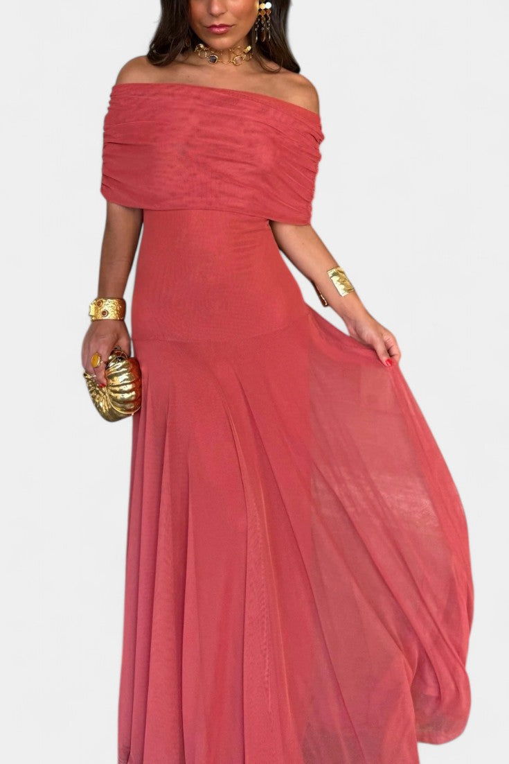 Renata - Maxi Obleka z Asimetričnim Ramenom