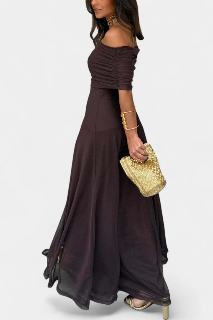 Renata - Maxi Obleka z Asimetričnim Ramenom