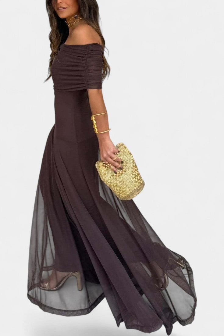 Renata - Maxi Obleka z Asimetričnim Ramenom