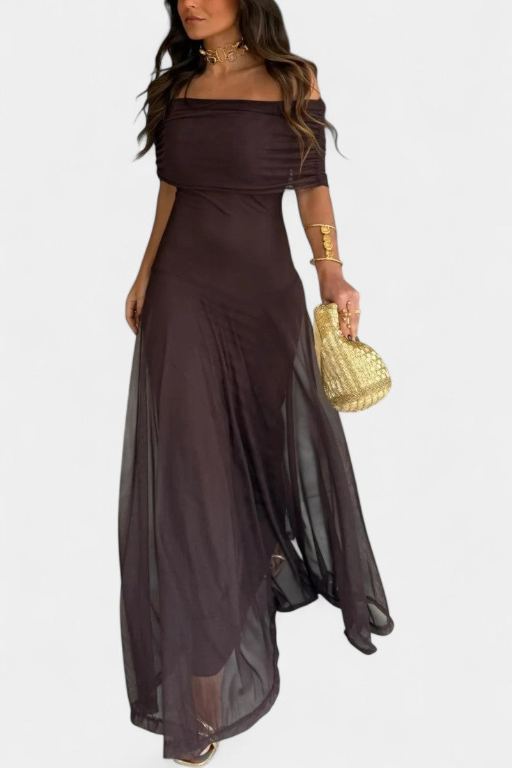Renata - Maxi Obleka z Asimetričnim Ramenom