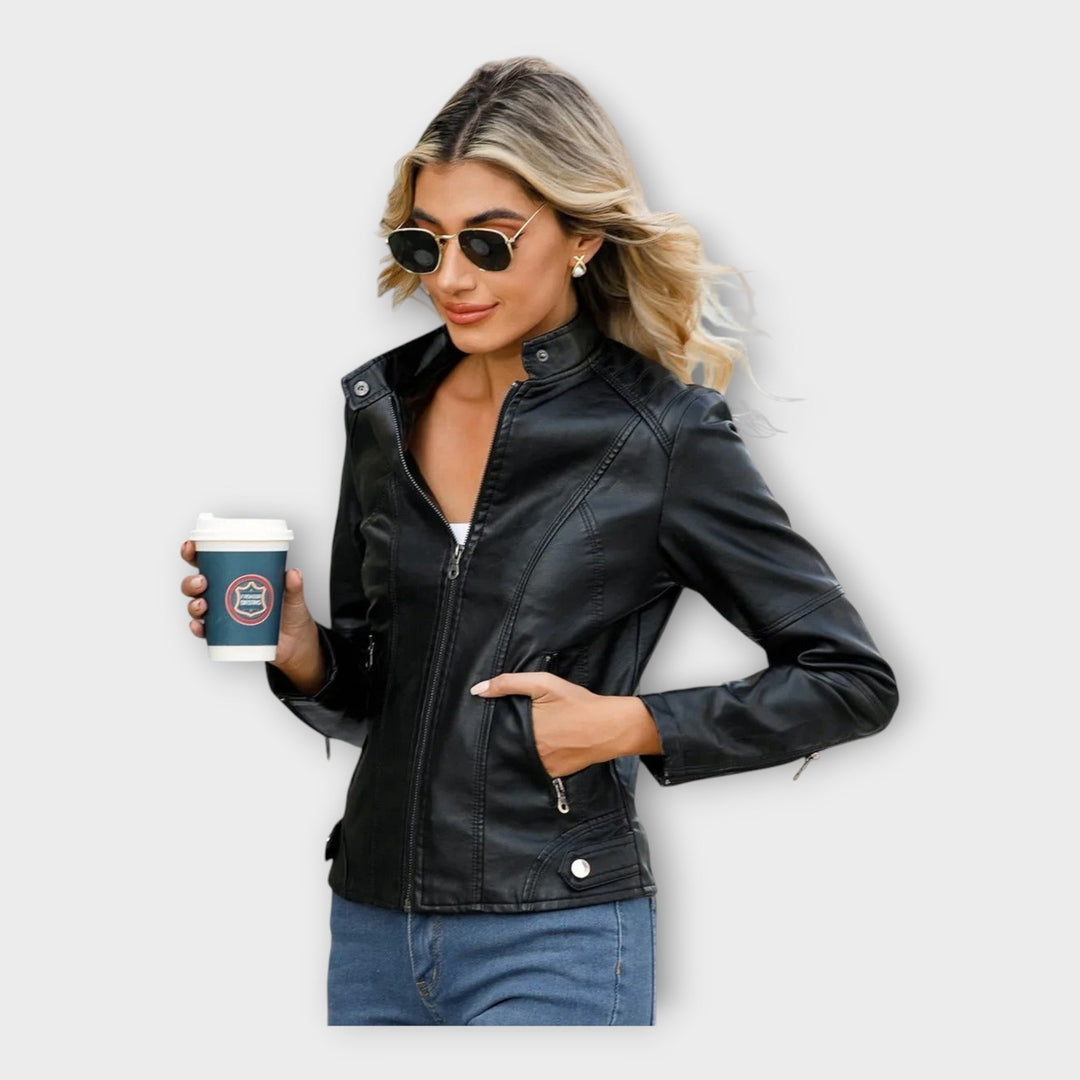 Nina - Usnjena jakna z moderno linijo in brezčasnim stilom