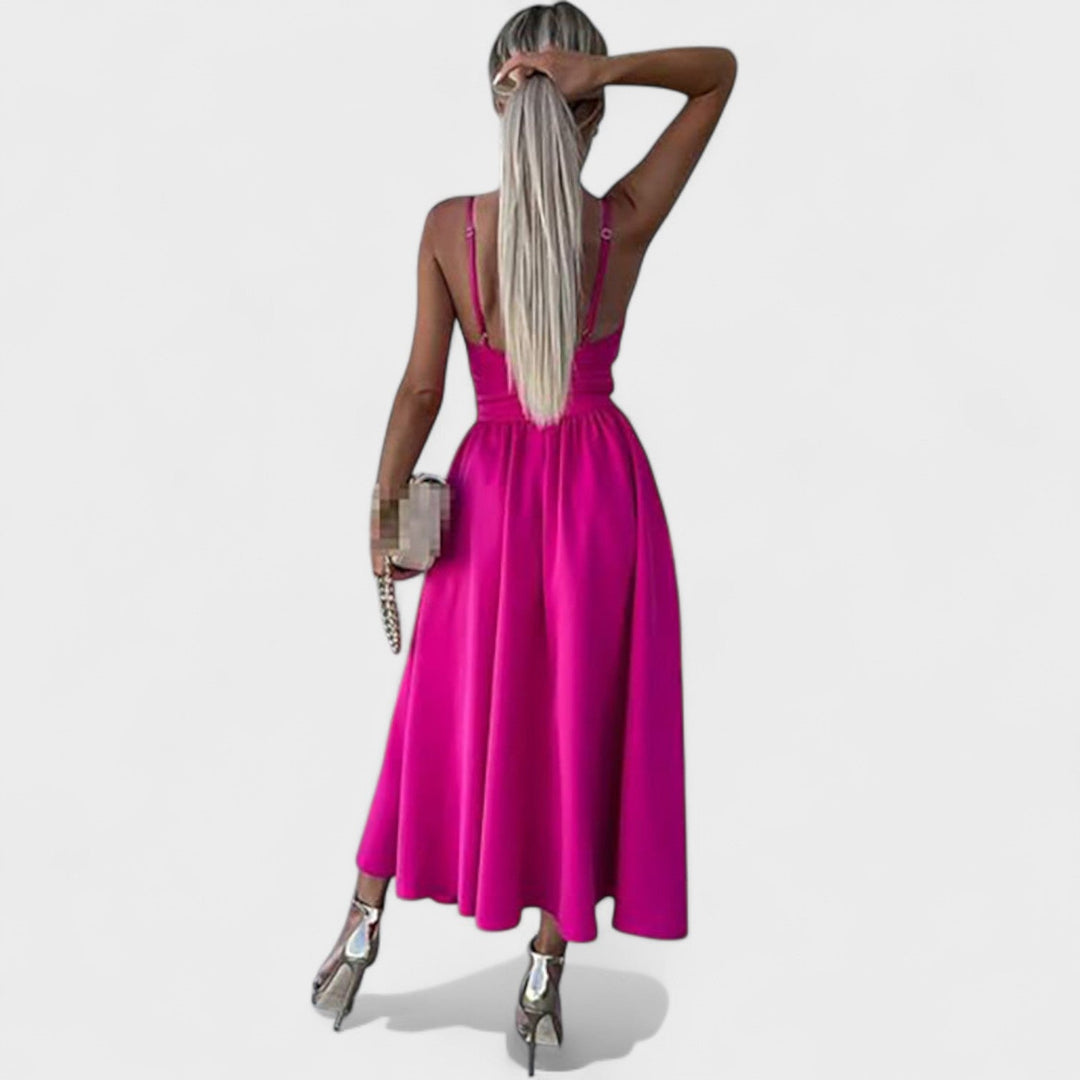 Margarida – Poletna Obleka s Stranskim Razporkom