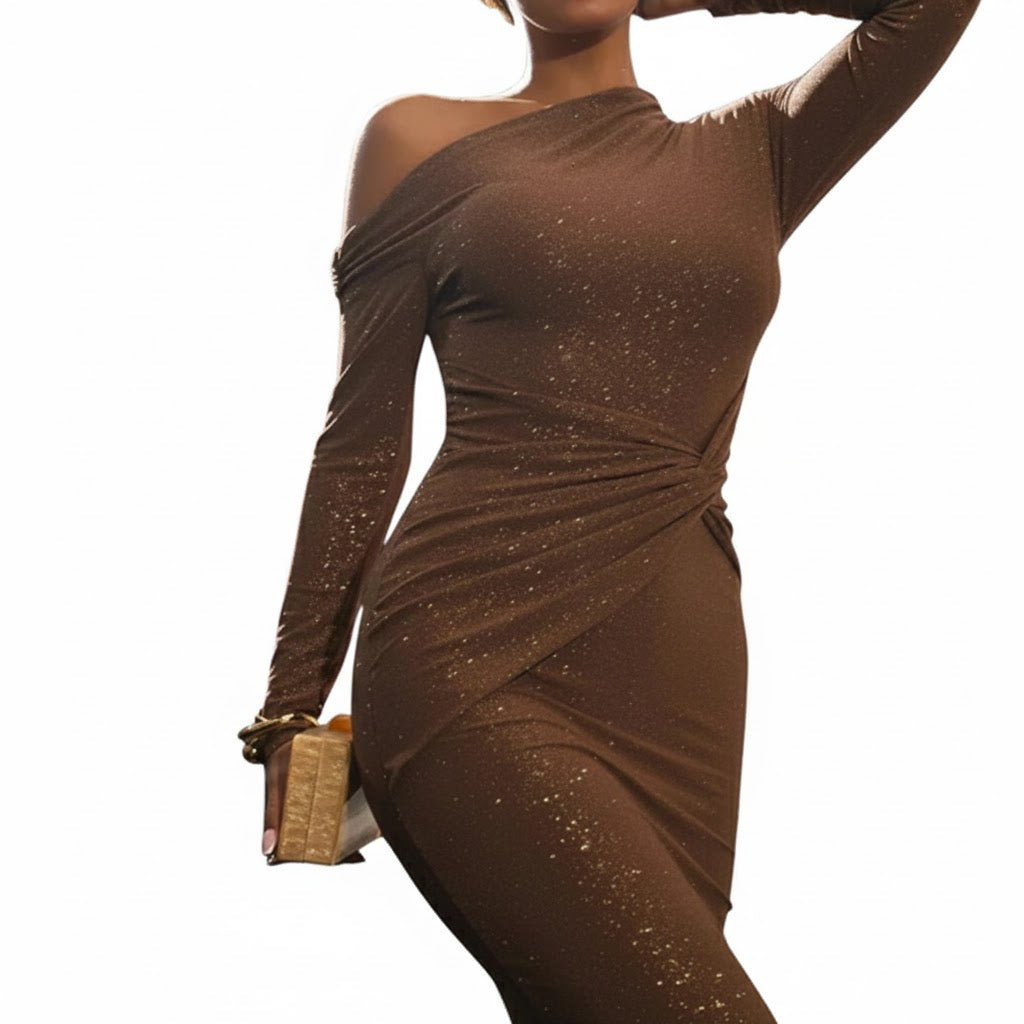 Lara - Svetleča Maxi Obleka