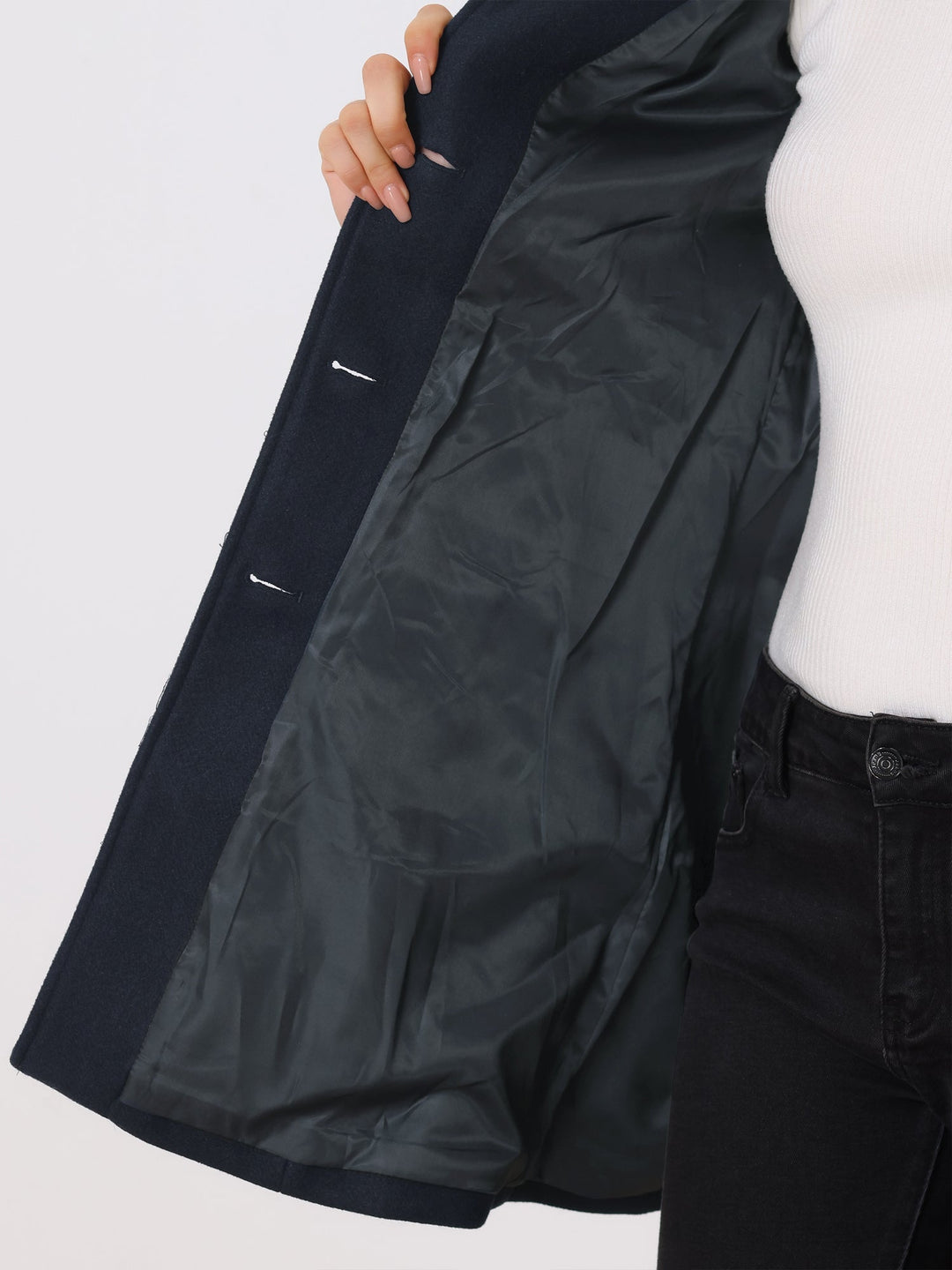 Snežana - Zimski trench plašč z gumbi spredaj