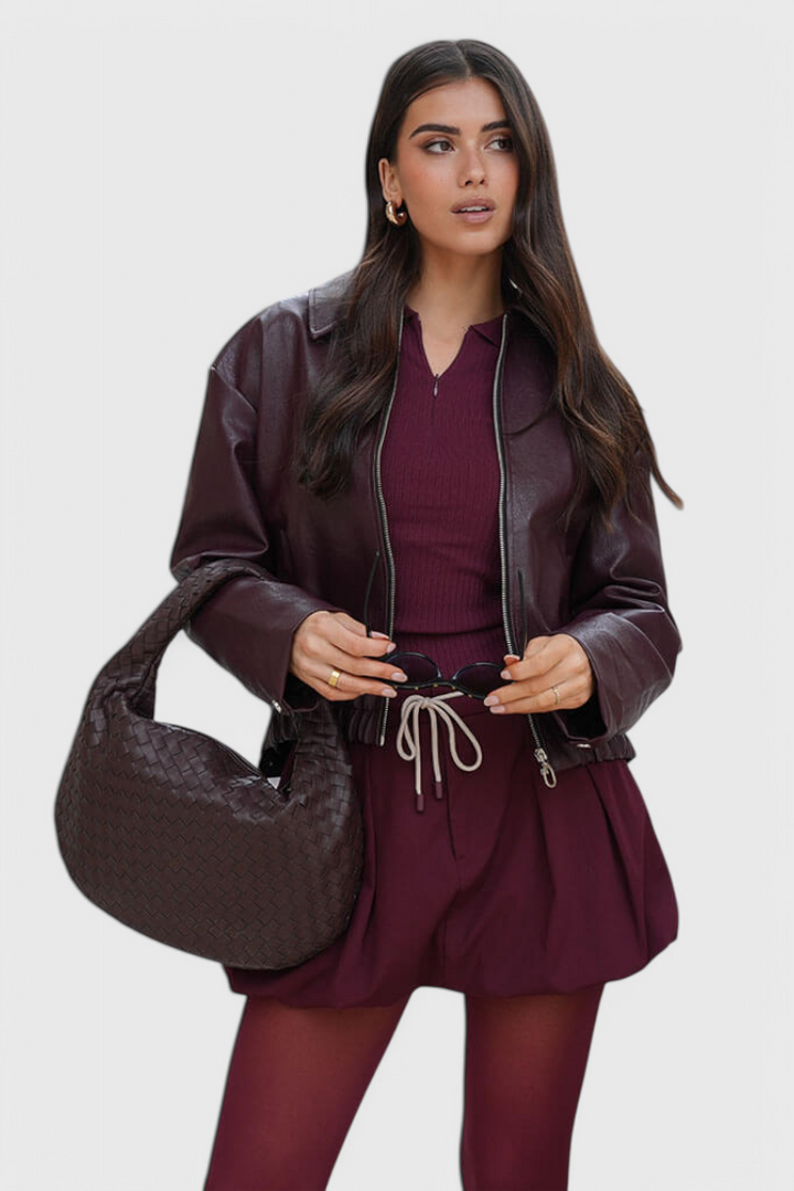 Lara - Torba za ramena s teksturo vzorca